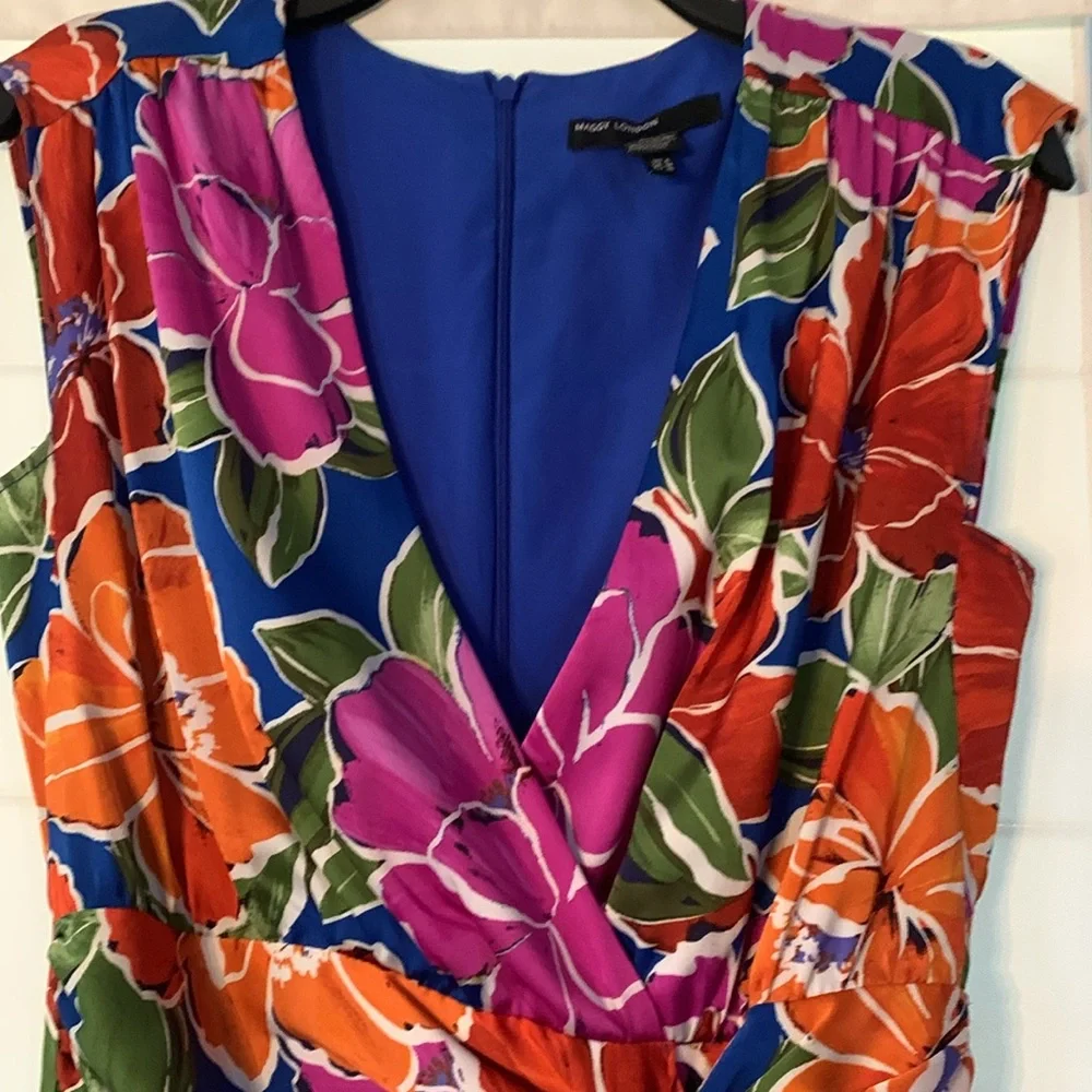 Maggy London multi floral dress 6 - Picture 3 of 8